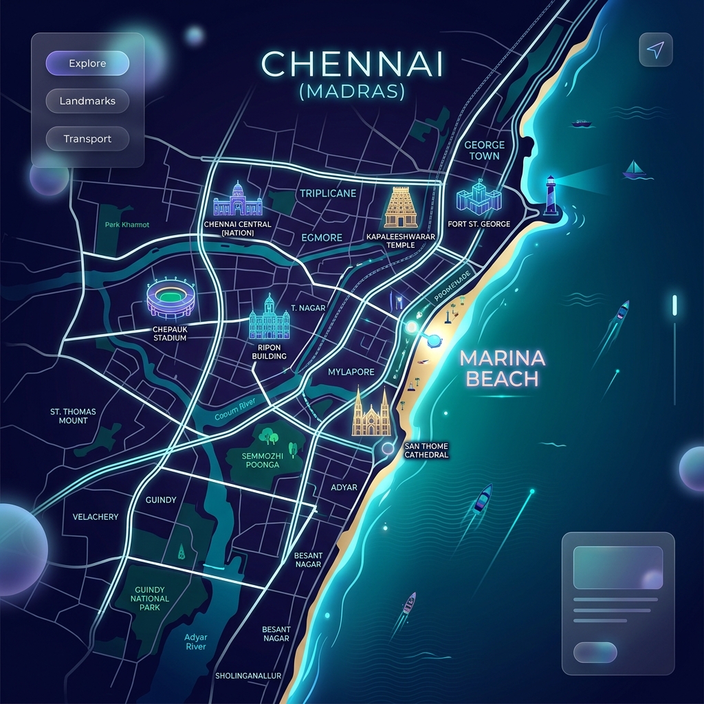 Madras / Chennai Map - Madras.city